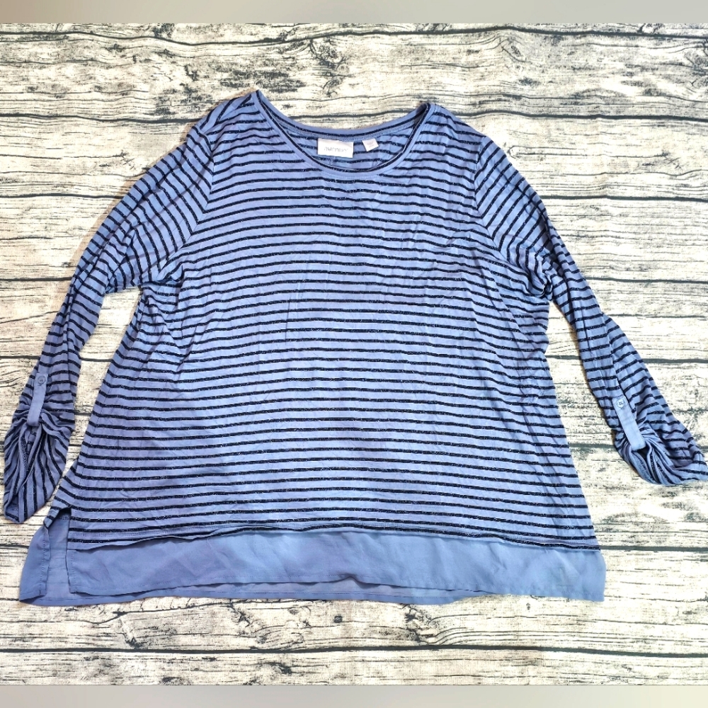 Avenue Blue Sparkle Tunic Top